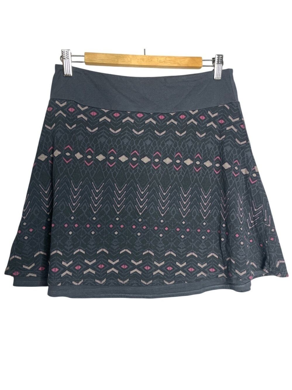 Marmot Samantha skirt Grey Print Pull On Mini Length, size M